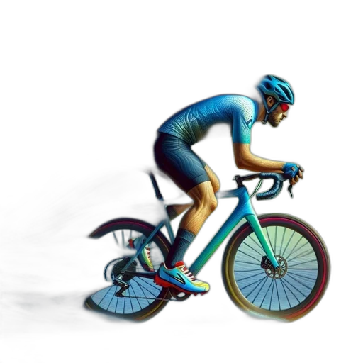3d render, concept art, athlete, cycles transparent PNG cut-out