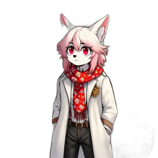 staff, jacket, animal, weapon transparent PNG cut-out