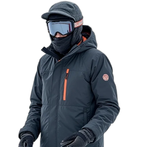 jacket, thermo, snow, quikspuff transparent PNG cut-out