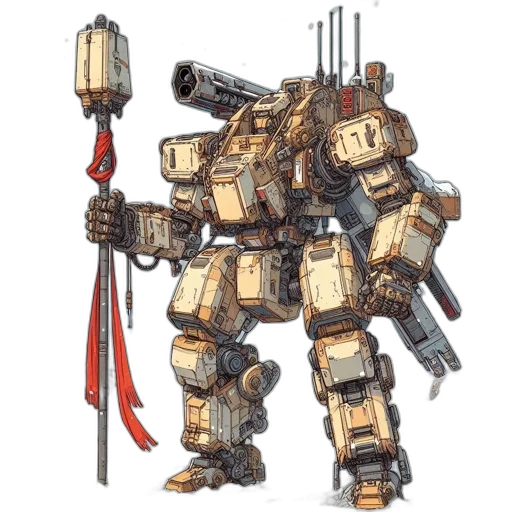 robot, weapon, staff, sword transparent PNG cut-out