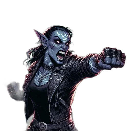 comic book art, concept art, fantasy art, orc-like transparent PNG cut-out