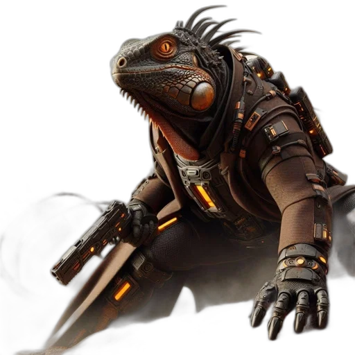 dragon, creature, animal, staff transparent PNG cut-out