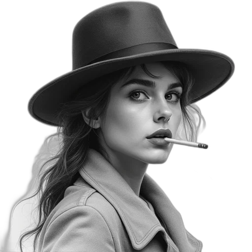 hat, jacket, face, staff transparent PNG cut-out
