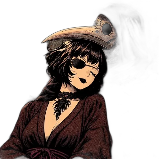 hat, mask, staff, dress transparent PNG cut-out
