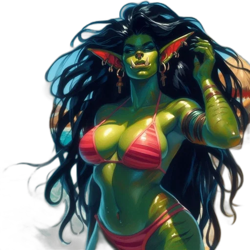 fantasy art, comic book art, concept art, photorealistic transparent PNG cut-out