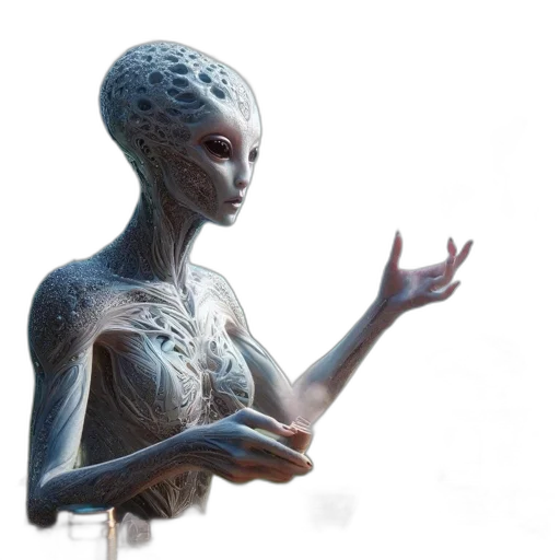 creature, robot, dress, staff transparent PNG cut-out