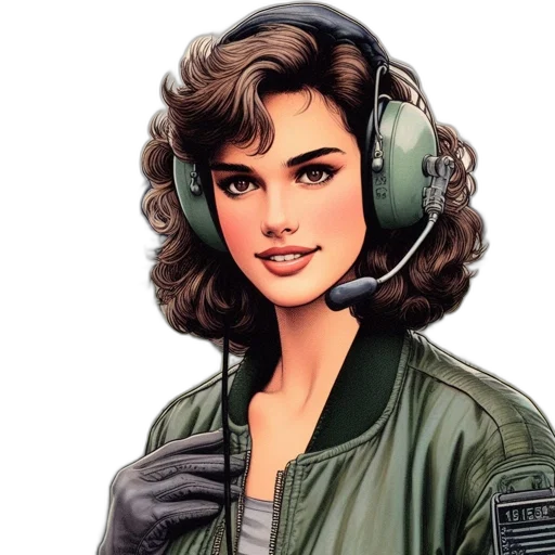 jacket, face, comic book art, photorealistic transparent PNG cut-out