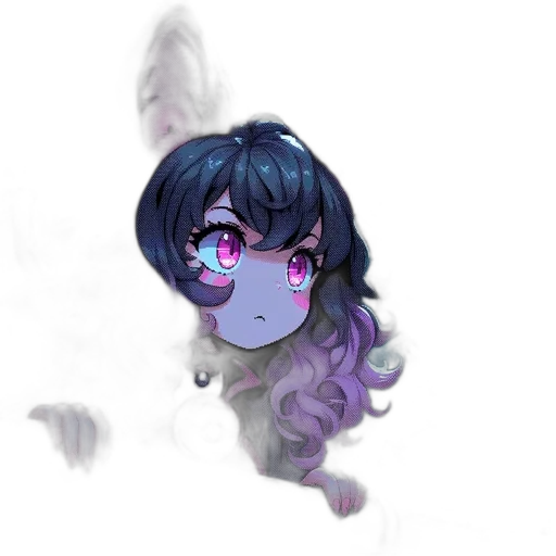 creature, mask, hair, face transparent PNG cut-out