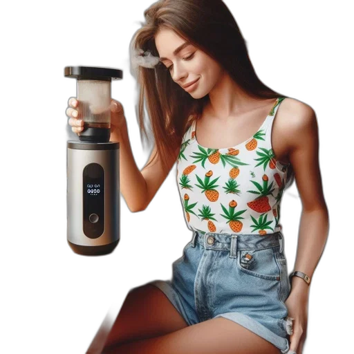 bottle, robot, vaporwave, photorealistic transparent PNG cut-out