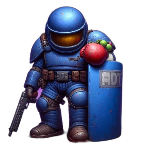 robot, weapon, concept art, pixel art transparent PNG cut-out