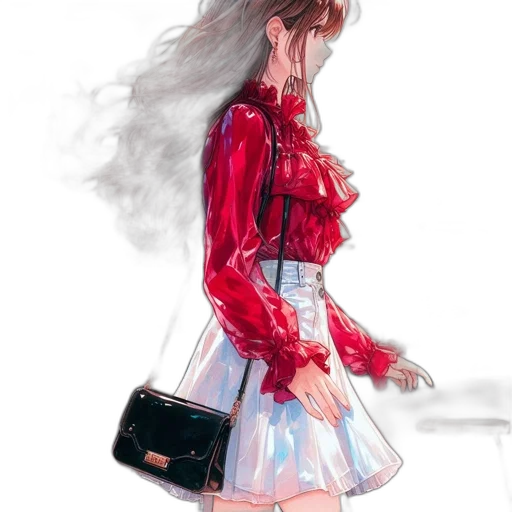 dress, jacket, hair, concept art transparent PNG cut-out