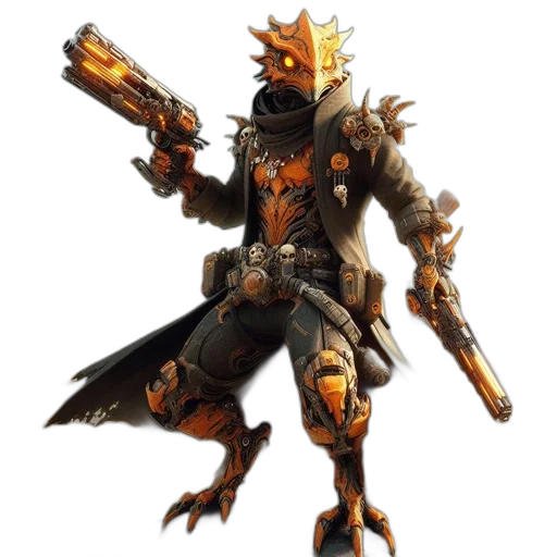 dragon, weapon, staff, robot transparent PNG cut-out