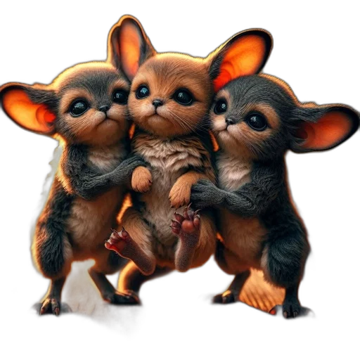 animal, 3d render, concept art, photorealistic transparent PNG cut-out