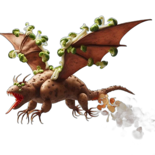 dragon, staff, jewelry, creature transparent PNG cut-out