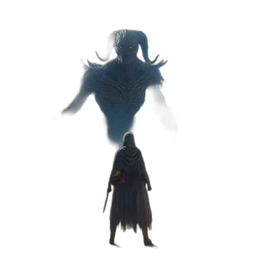 creature, dress, mask, hair transparent PNG cut-out