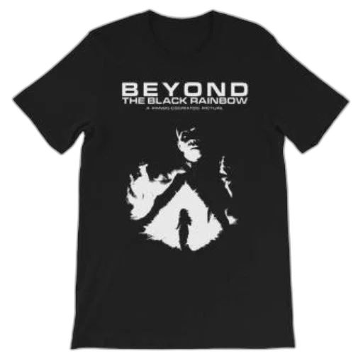 black, t-shirt, white, text transparent PNG cut-out