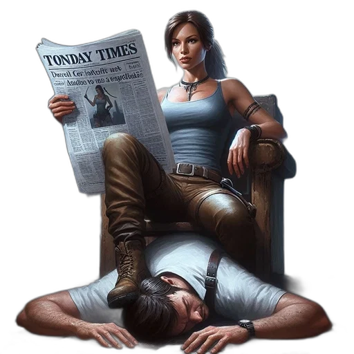 comic book art, concept art, fantasy art, cyberpunk transparent PNG cut-out