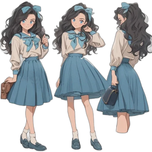 dress, concept art, anime, cartoon transparent PNG cut-out