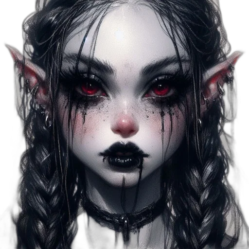 face, mask, creature, fantasy art transparent PNG cut-out