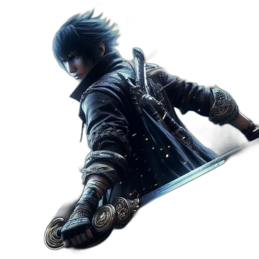 sword, weapon, jacket, concept art transparent PNG cut-out