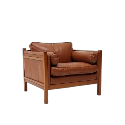 furniture, 3d render, earth tones, danish transparent PNG cut-out