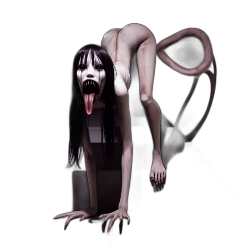 creature, staff, mask, hair transparent PNG cut-out