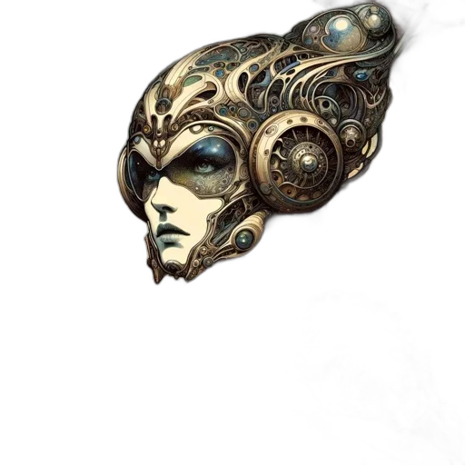 mask, face, crown, robot transparent PNG cut-out