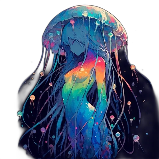 hair, dress, mask, creature transparent PNG cut-out