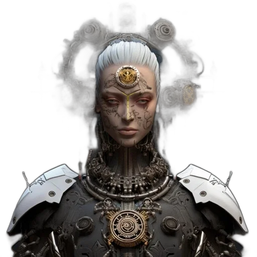 face, robot, mask, crown transparent PNG cut-out