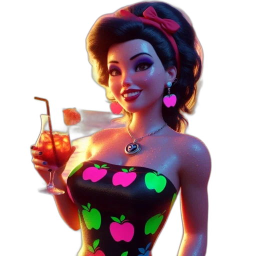 dress, concept art, 3d render, cartoon transparent PNG cut-out