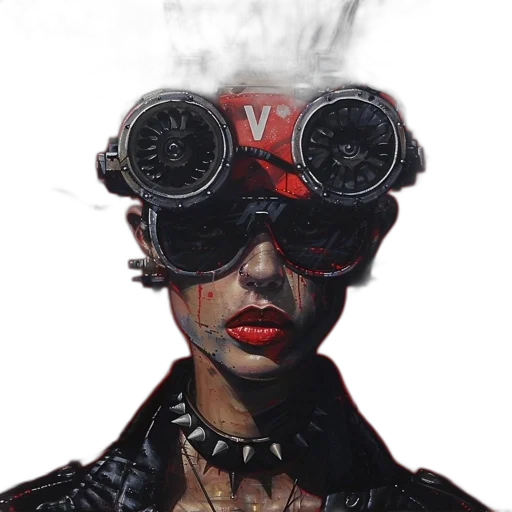 mask, face, robot, cyberpunk transparent PNG cut-out