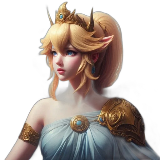 crown, dress, staff, fantasy art transparent PNG cut-out