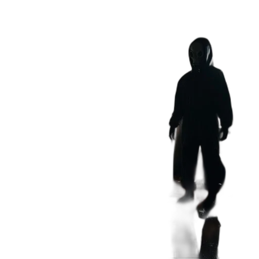 jacket, mask, staff, robot transparent PNG cut-out