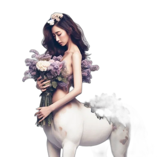 dress, animal, fantasy art, photorealistic transparent PNG cut-out