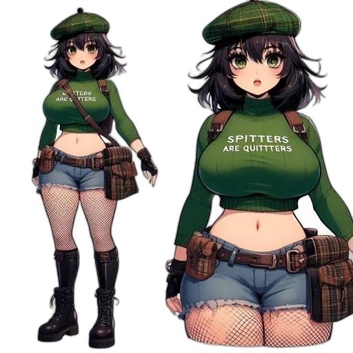 jacket, weapon, dress, hat transparent PNG cut-out