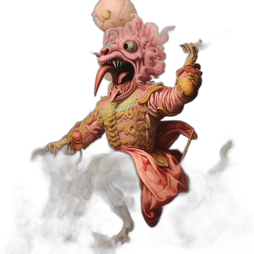 creature, mask, staff, dragon transparent PNG cut-out