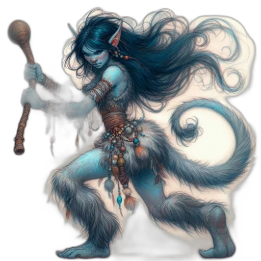 staff, dragon, creature, fantasy art transparent PNG cut-out