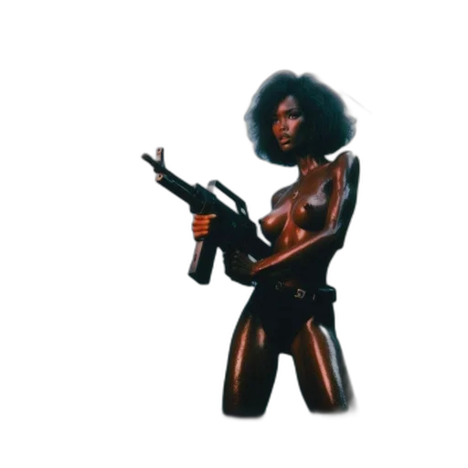 weapon, hair, staff, concept art transparent PNG cut-out