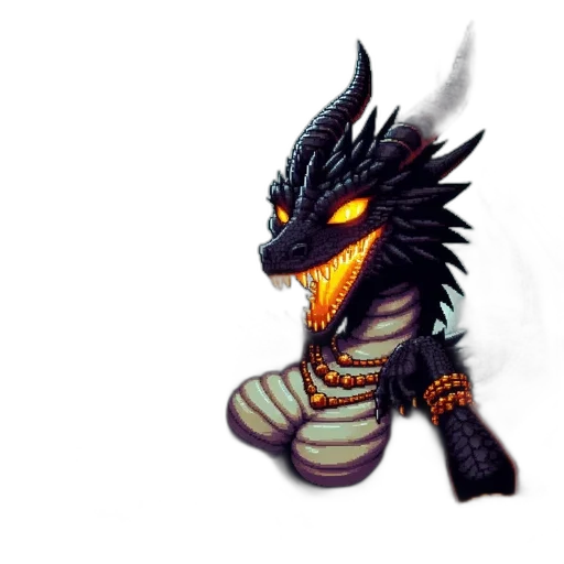 dragon, creature, staff, mask transparent PNG cut-out