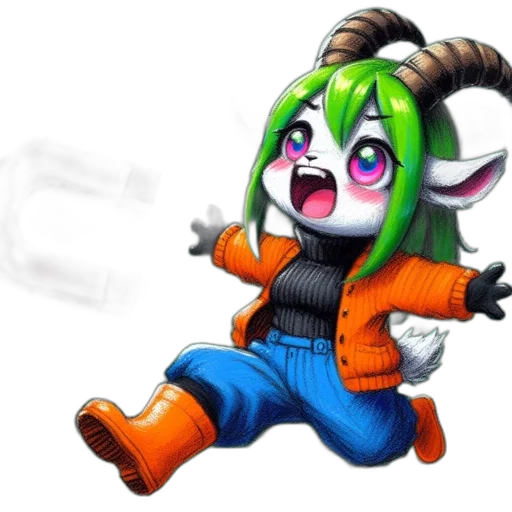 staff, jacket, weapon, creature transparent PNG cut-out