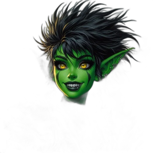 face, mask, staff, creature transparent PNG cut-out