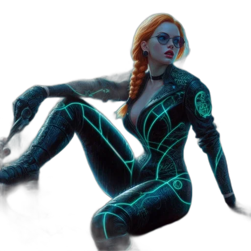 robot, concept art, cyberpunk, comic book art transparent PNG cut-out