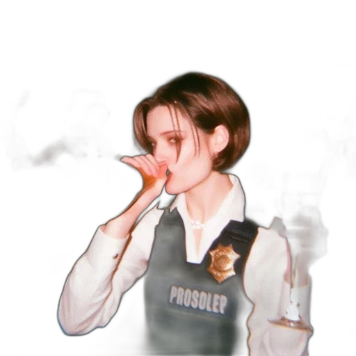 jacket, weapon, face, staff transparent PNG cut-out