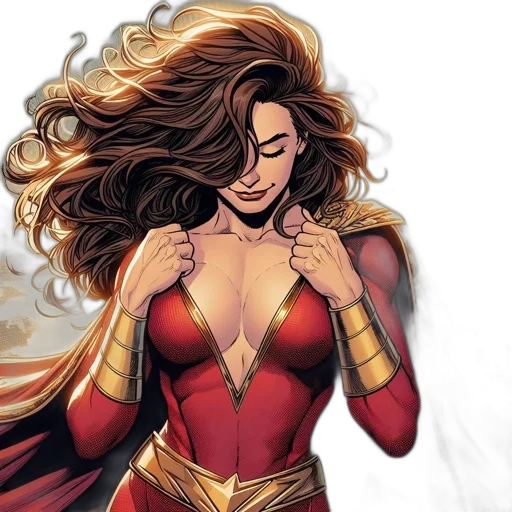 comic book art, concept art, fantasy art, female transparent PNG cut-out