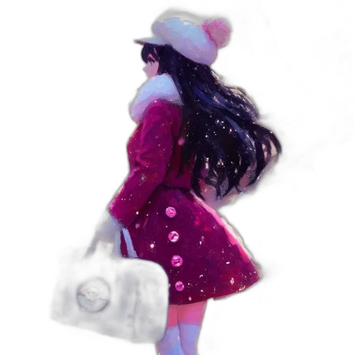 dress, hat, jacket, umbrella transparent PNG cut-out