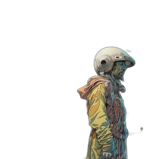 jacket, mask, robot, face transparent PNG cut-out