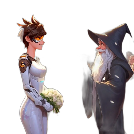 dress, crown, hat, staff transparent PNG cut-out
