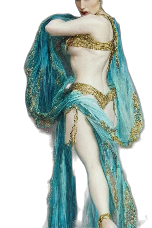 dress, jewelry, fantasy art, concept art transparent PNG cut-out
