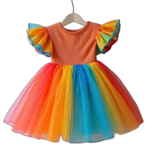 dress, colorful, neon, pastel transparent PNG cut-out