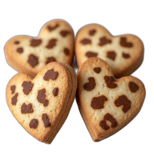 food, collection, four, heart-shaped transparent PNG cut-out